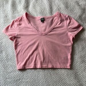 Wild Fable Pink Cropped Tee